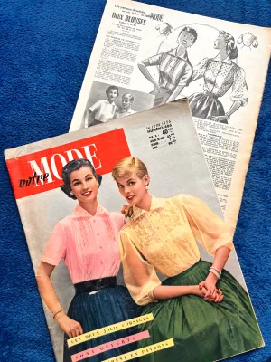 14th June 1956 French Magazine Votre Mode incl. Blouse Patterns