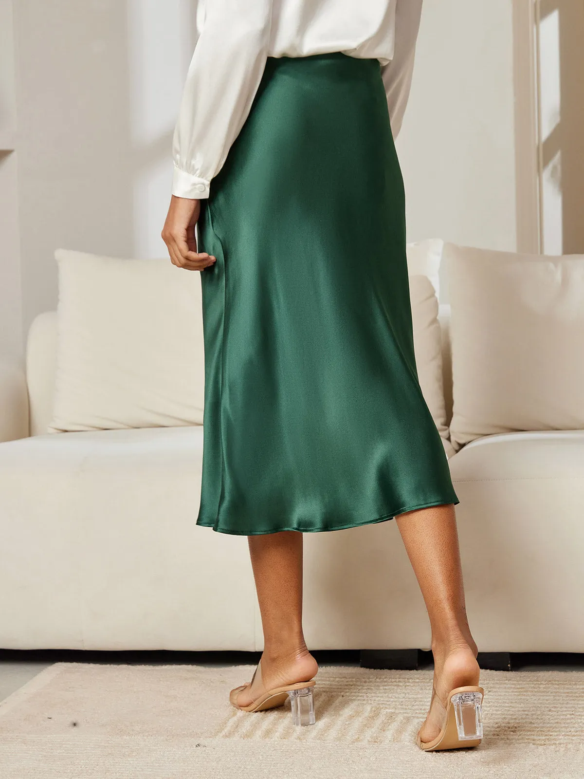 19Momme Pure Silk Classic Elegant Skirt