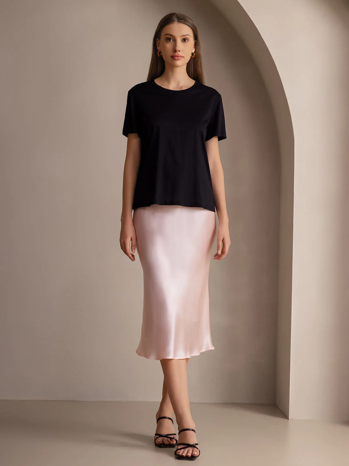 19Momme Pure Silk Classic Elegant Skirt