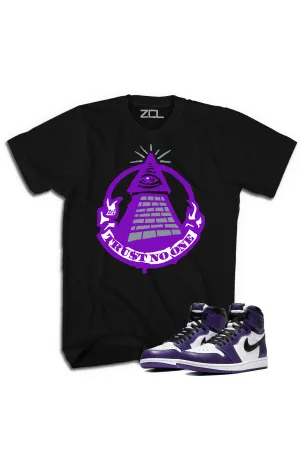 Air Jordan 1 Retro High OG "Trust No One" Tee (Court Purple)