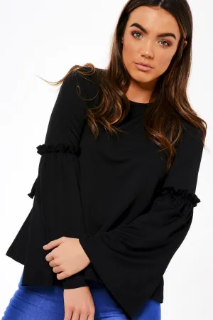 Black Tie Arm Top - Darby