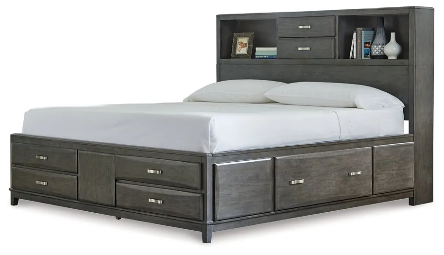 Caitbrook  Storage Bed With 8 Storage Drawers With Dresser