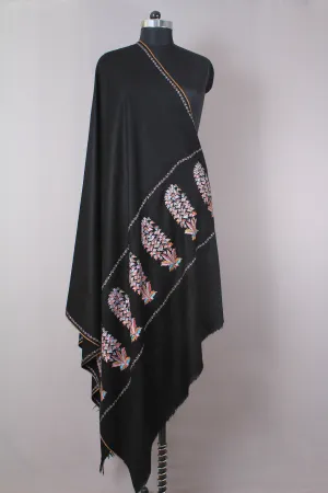 Dwight Obsidian Black Paldar Pashmina Shawl