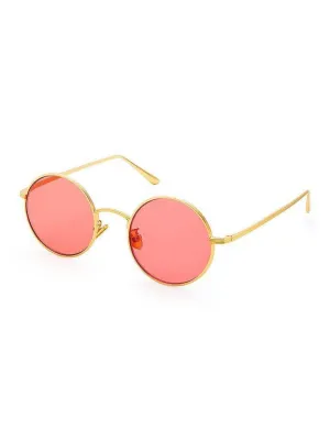 Flat Lens Round Sunglasses