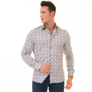 Gravity Homme Men's Long Sleeve Button Down / Positano Gray S6