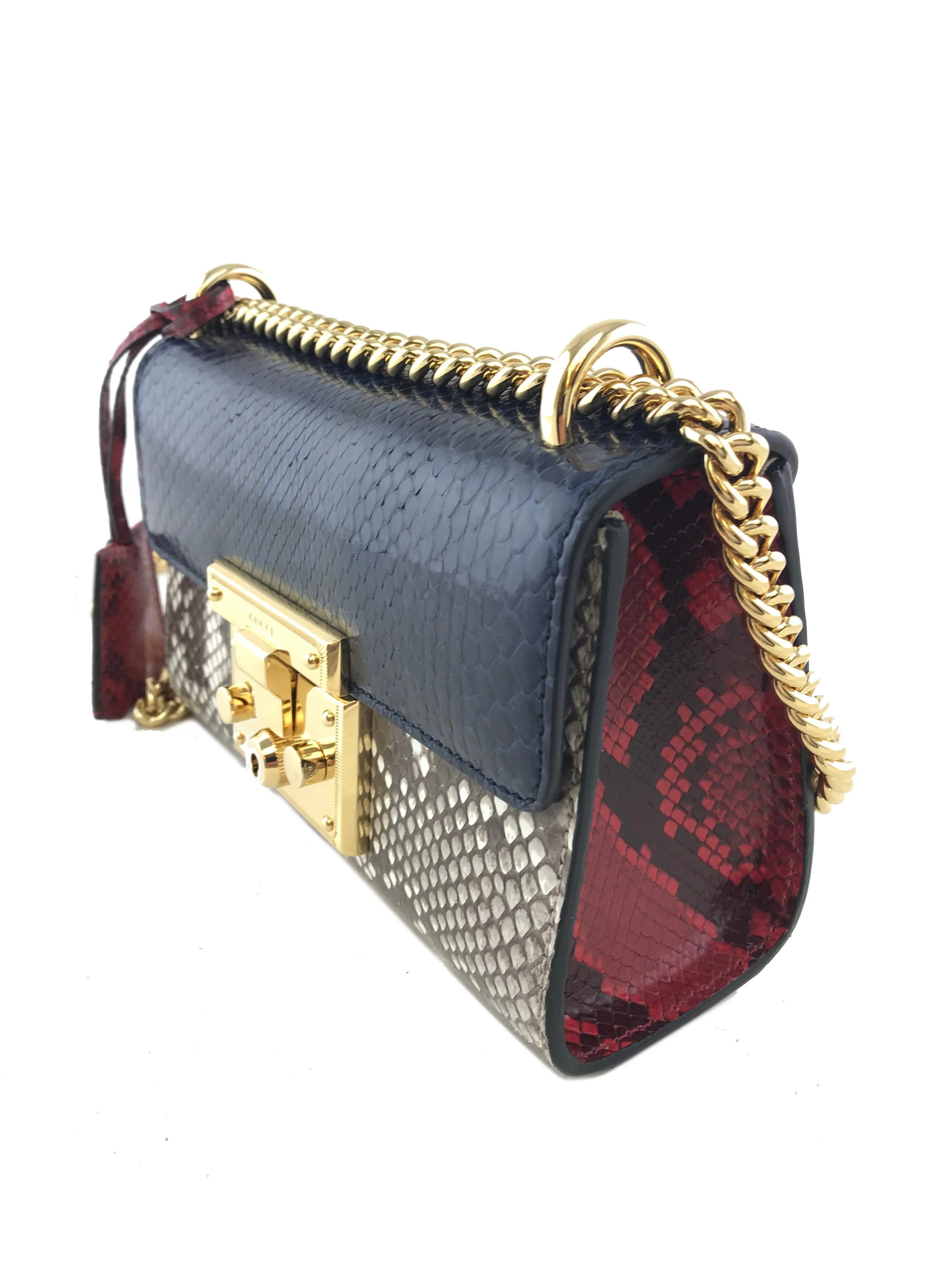 Gucci Padlock Small Python Shoulder Bag