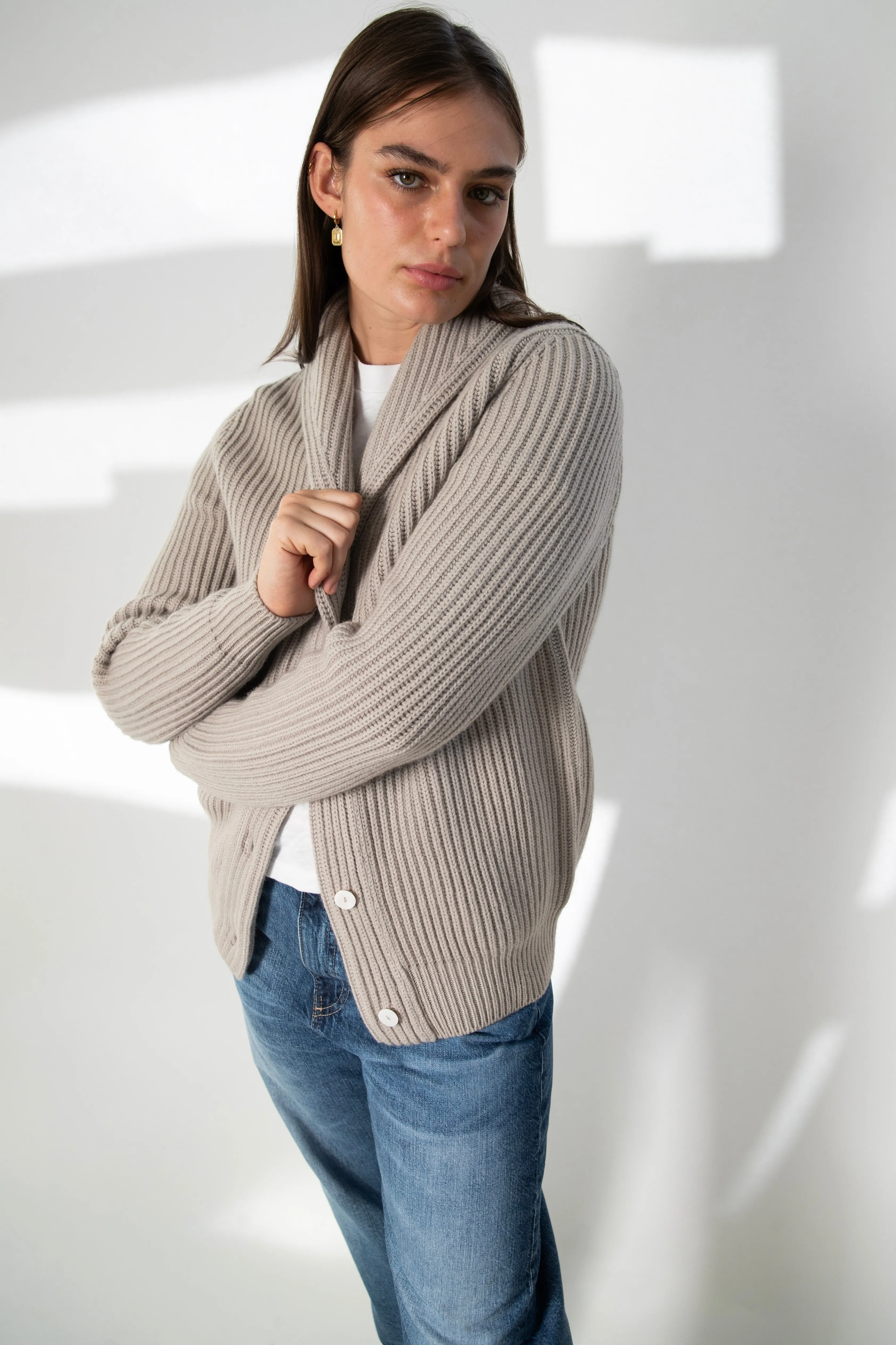 Harpers Emporium Cashmere Shawl Cardigan in Marbello