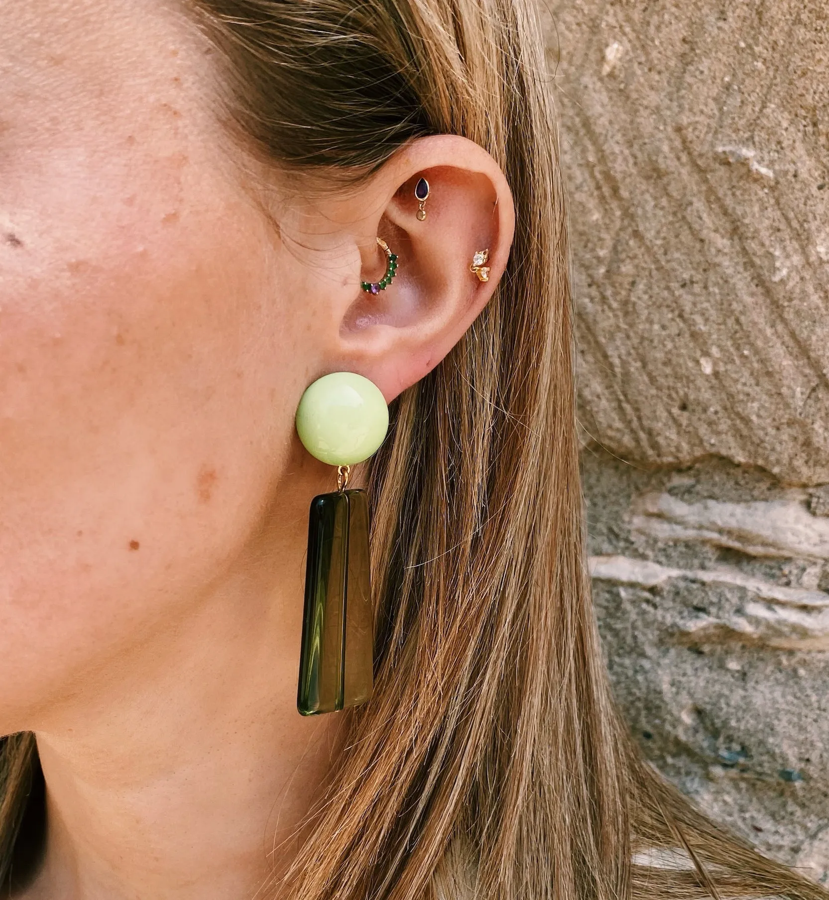 Lorena Taddei Green Earring Set