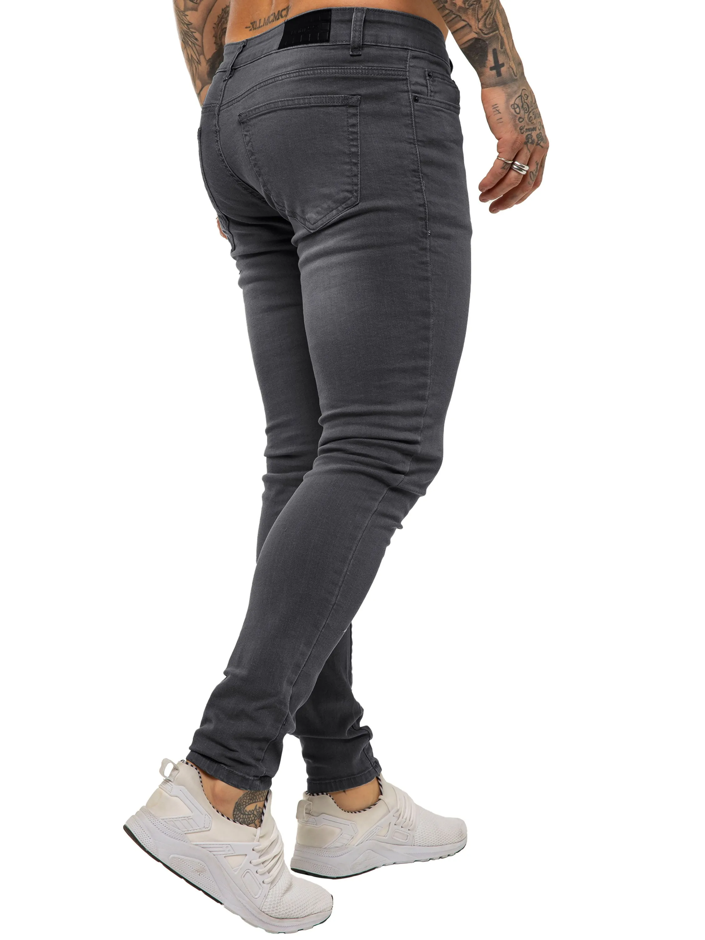 Mens Designer Stretch Skinny Fit Jeans | Enzo Designer Menswear