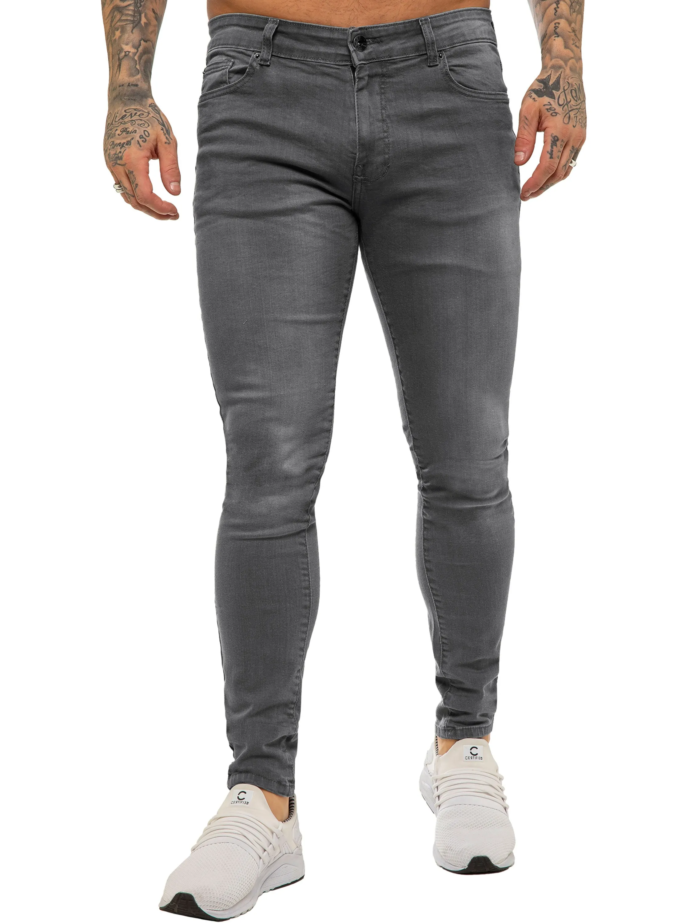 Mens Designer Stretch Skinny Fit Jeans | Enzo Designer Menswear