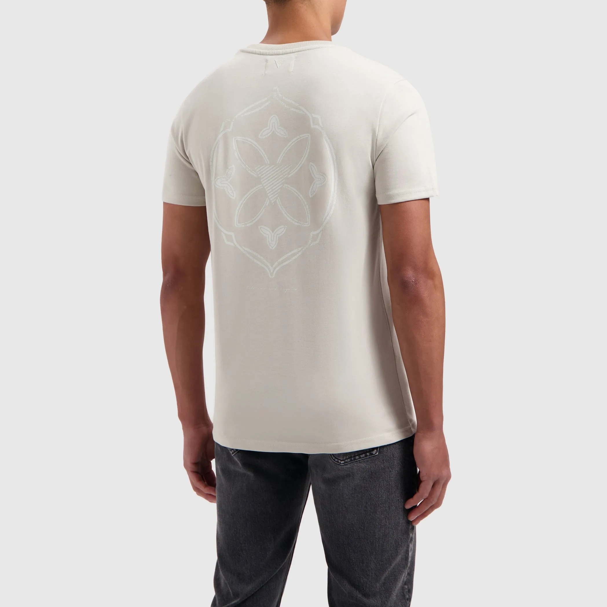 Monogram Back Print T-shirt | Sand