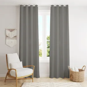 Nisha Blackout Curtain (Grey) - Set Of Two