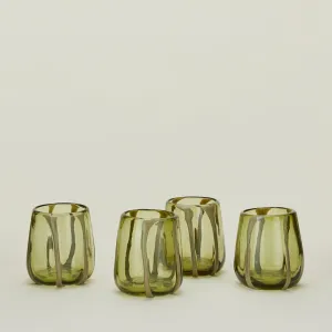 Olivia Striped Glass, Set of 4