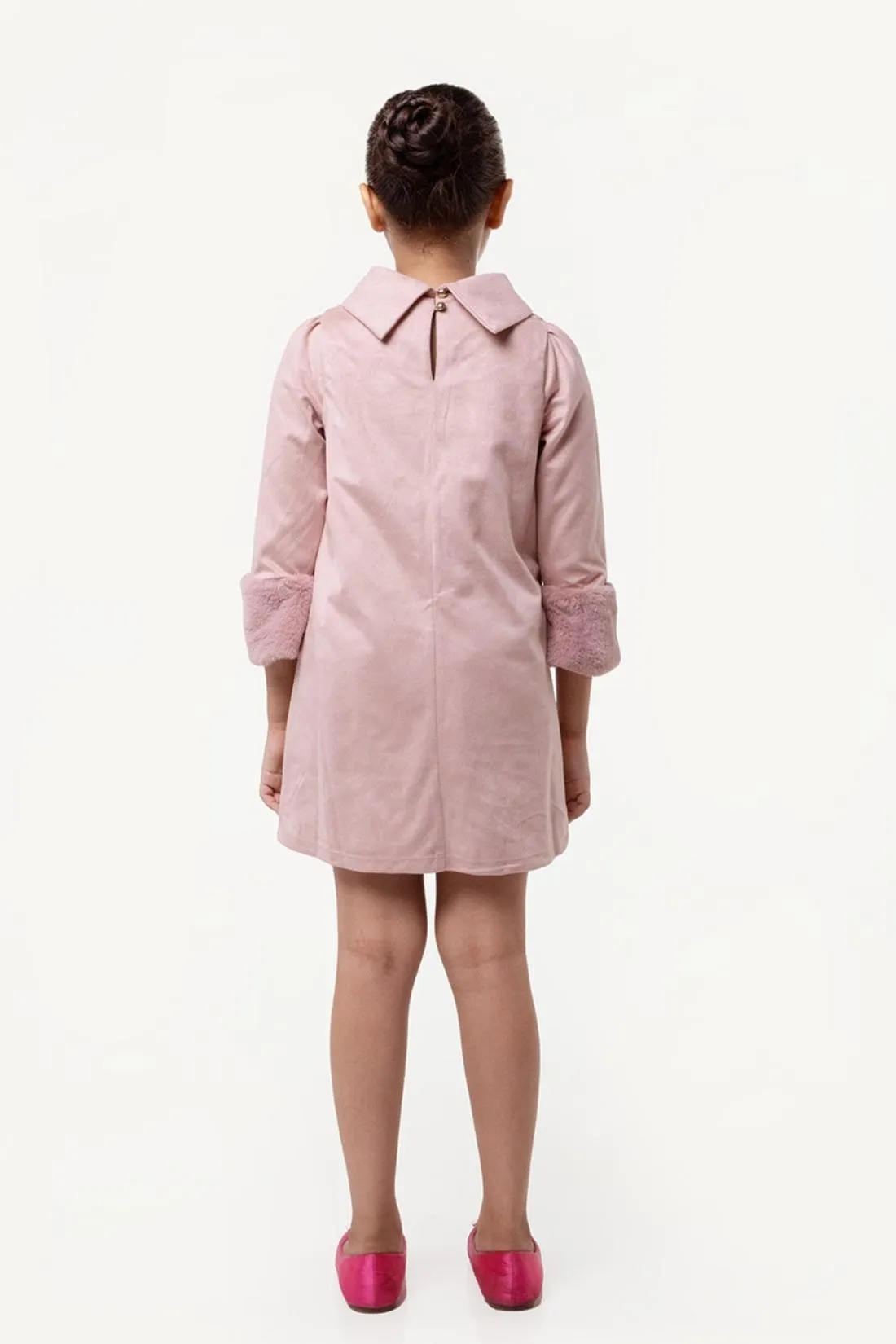 One Friday Varsity Chic Pink Ruffle Dress for Girls