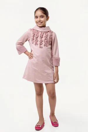 One Friday Varsity Chic Pink Ruffle Dress for Girls