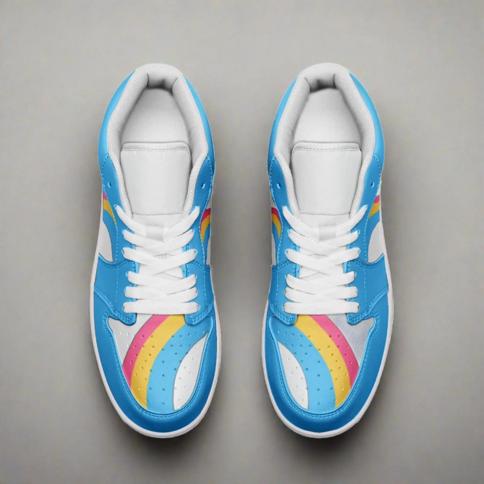 Pansexual Pride Low Top Baby Blue Unisex Sneakers