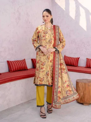 Raniya.H "Gul Bahaar" Cotton 3-Piece Suit - Mustard