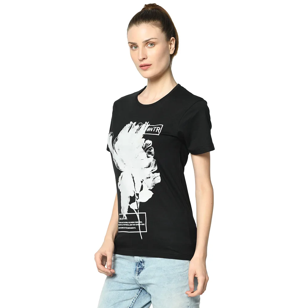 Vimal Jonney Black Color  Tshirt For Women