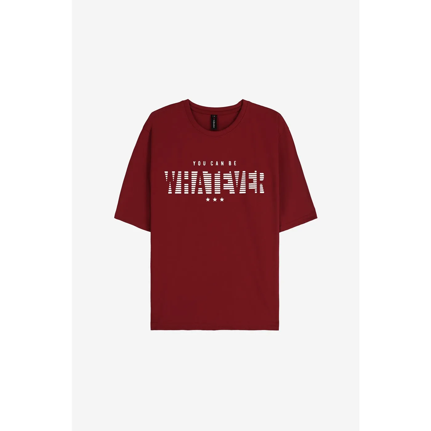 Whatever Graphic Red Oversized Tshirt